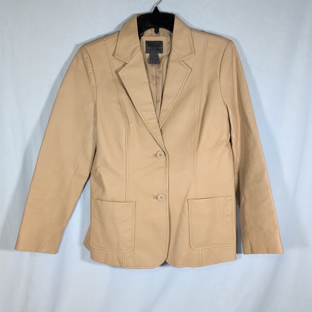 Vintage Uniform By John Paul Richard Women's Petite Brown Leather Jacket Size P8